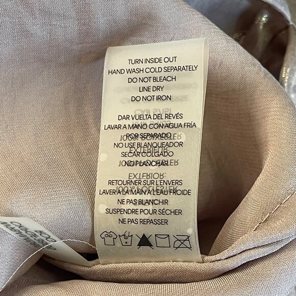 Calvin Klein Metallic Blouse Women's Plus Size 3X Roll Tab Sleeves Button Front - Picture 7 of 11